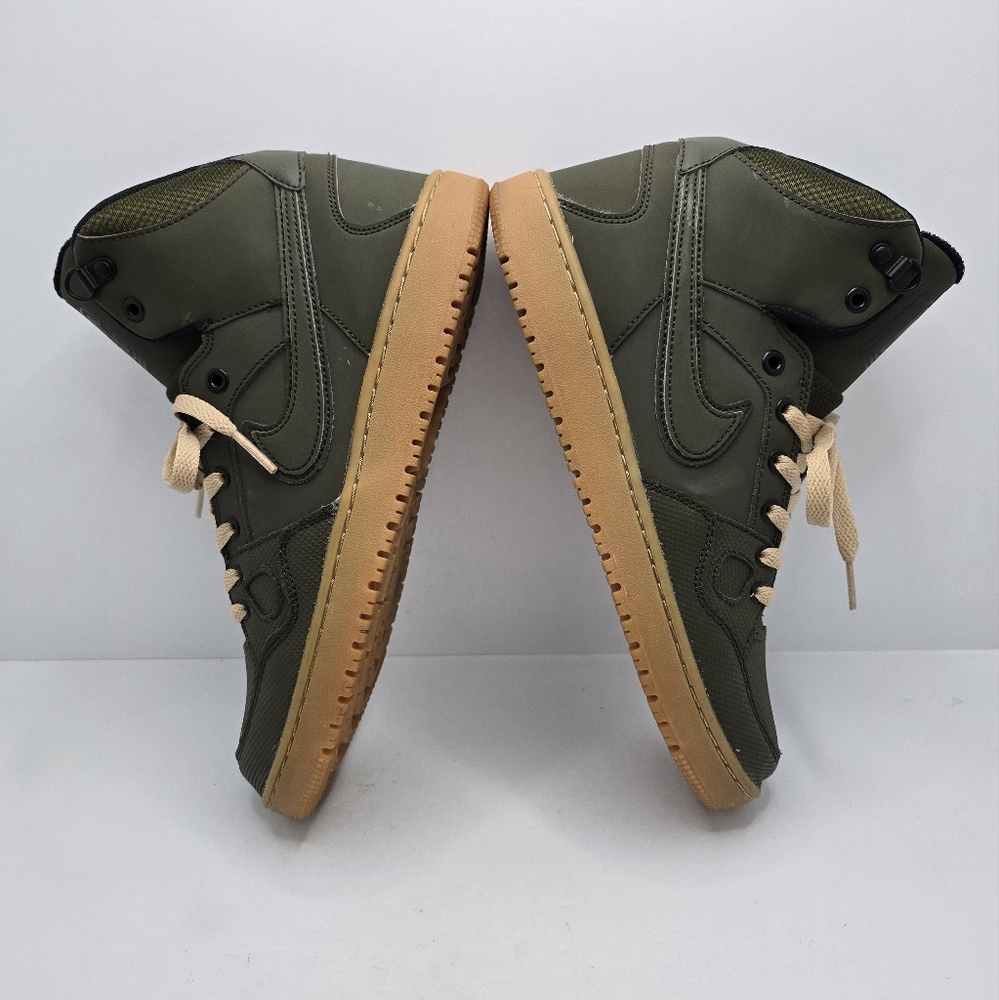 Nike | Son of Force Mid Winter 'Dark Loden' olive green  sporty sneaker | MENS 8 - Picture 9 of 10